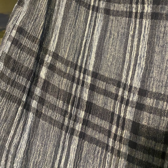 LUCKY BRAND Sleeveless Blue & Black Plaid Tie front top Size S Lightweight - Picture 4 of 5